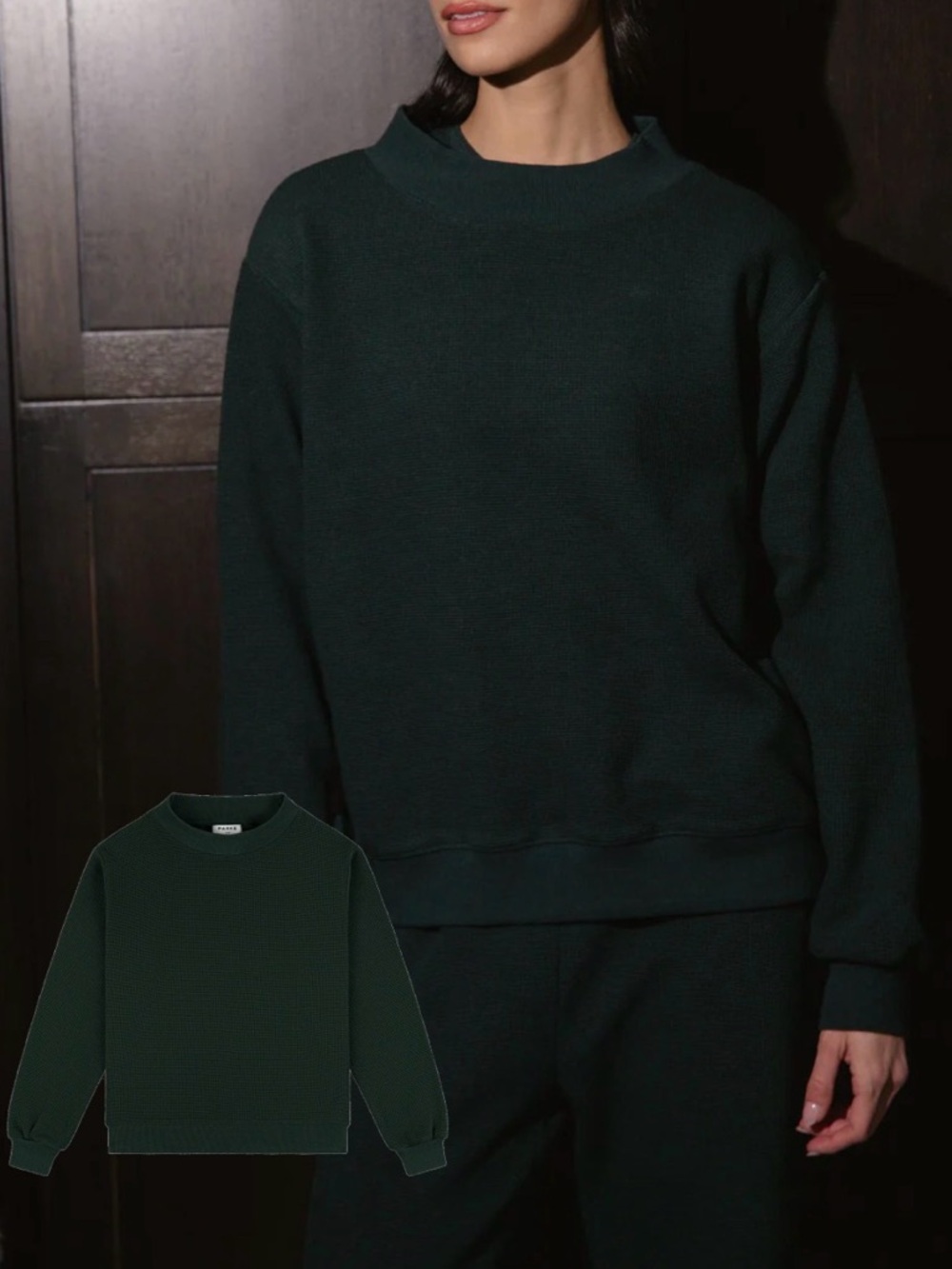 Parke Waffle Mockneck Pullover